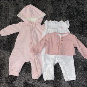 Two Pink Carter’s baby girl Onsies 0-3 months